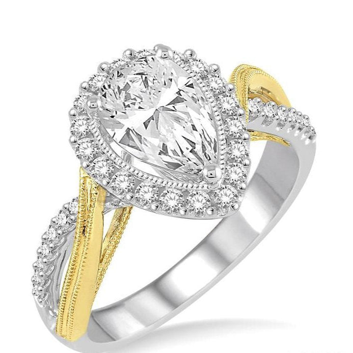 Parkplace Jewelers Pear Shape Semi-Mount Halo Diamond Engagement Ring 231E4PPFVWY-SM