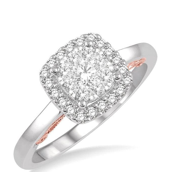 Parkplace Jewelers Cushion Shape Halo Lovebright Essential Diamond Ring 137E3PPFVWP