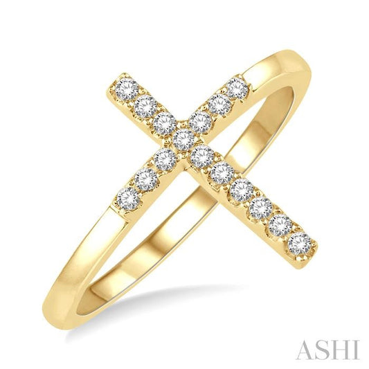 ASHI Stackable Cross Petite Diamond Fashion Ring 34318PPTXYG