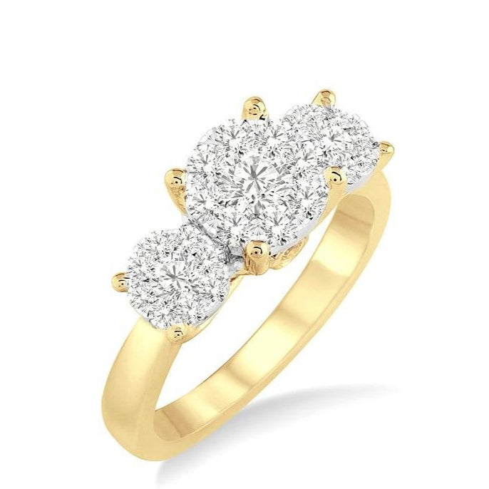 Parkplace Jewelers Round Shape Past Present & Future Lovebright Essential Diamond Engagement Ring 36922PPFGYW