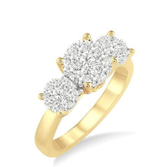 Parkplace Jewelers Round Shape Past Present & Future Lovebright Essential Diamond Engagement Ring 36922PPFGYW