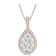 Parkplace Jewelers Pear Shape Halo Lovebright Essential Diamond Pendant 96095PPFVPDPW