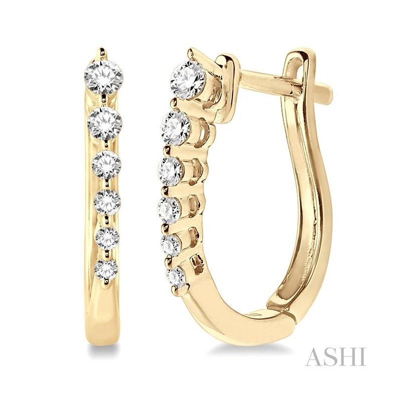 ASHI Journey Diamond Hoop Earrings 63416PPFCERYG
