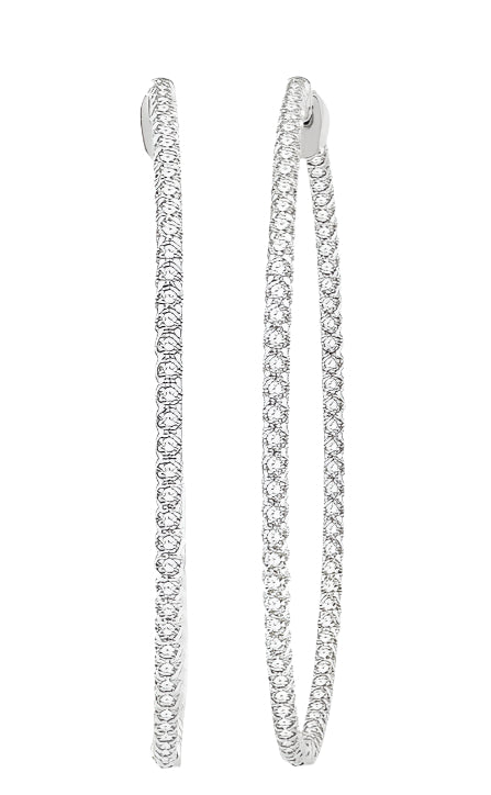 Parkplace Jewelers Inside-Out Diamond Hoop Earrings 629C0PPFGERWG-3.00