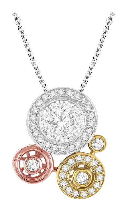 Parkplace Jewelers Round Shape Halo Lovebright Diamond Fashion Pendant 98413PPFHPD3T