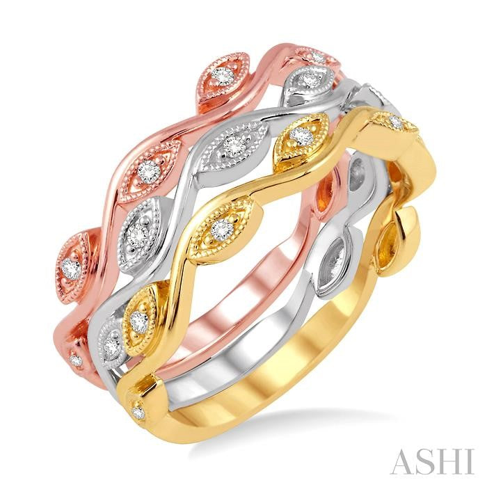 ASHI Stackable Diamond Band Set 34937PPFN3T