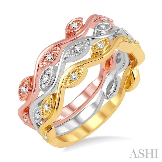 ASHI Stackable Diamond Band Set 34937PPFN3T