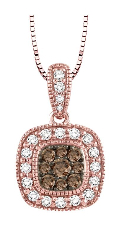 Parkplace Jewelers Cushion Shape Champagne Halo Diamond Fashion Pendant 68075PPFHPDPG
