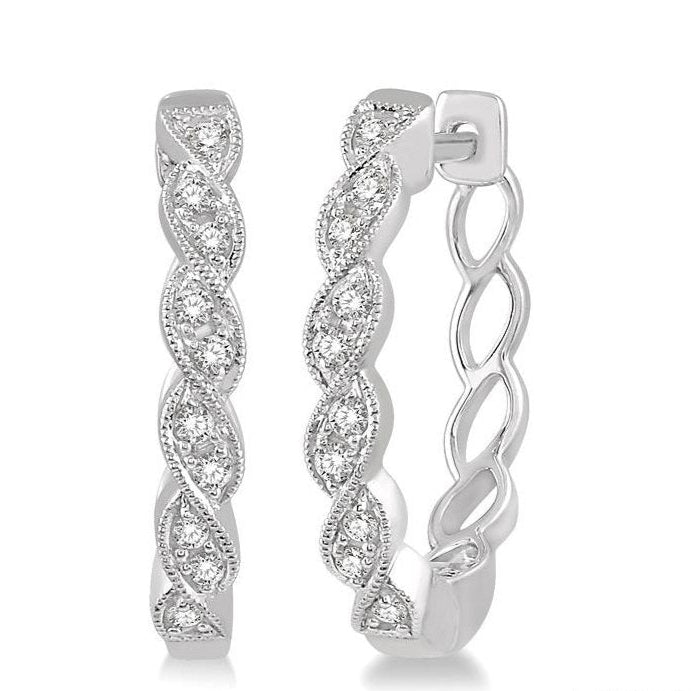 Parkplace Jewelers Diamond Hoop Earrings 638A8PPTSERWG
