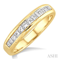 ASHI Channel Set Diamond Wedding Band 35232PPFRYG