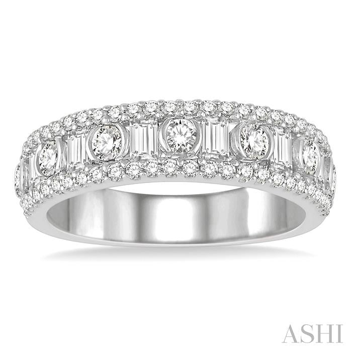ASHI Baguette Diamond Fashion Band 35411PPFHWG