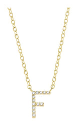 Parkplace Jewelers Block 'F' Initial Diamond Pendant 912F9PPFSPDYG-F