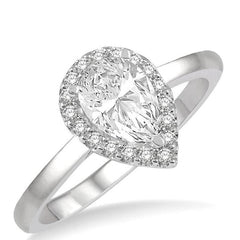 Parkplace Jewelers Pear Shape Semi-Mount Halo Diamond Engagement Ring 260L9PPFHWG-SM
