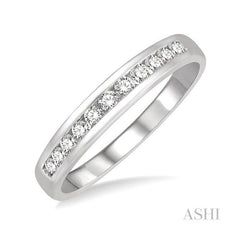 ASHI 11 Stone Channel Set Diamond Wedding Band 33316PPFGWG