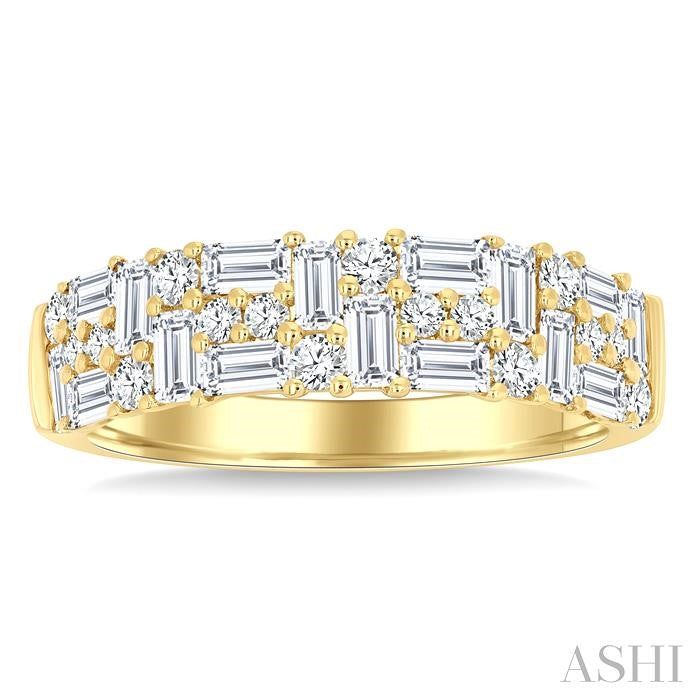 ASHI Baguette Diamond Fashion Band 360H0PPFGYG-1.10