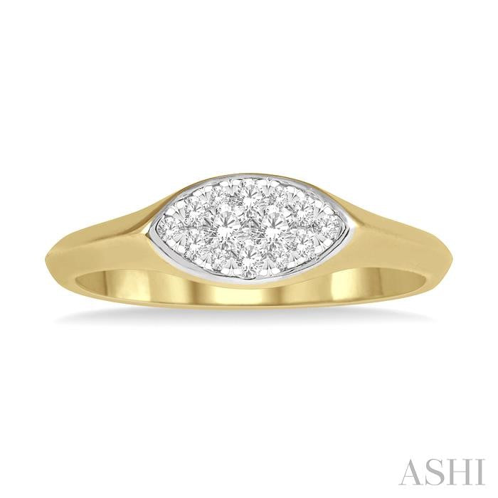 ASHI Marquise Shape Lovebright Essential Diamond Signet Ring 360N7PPFHYW