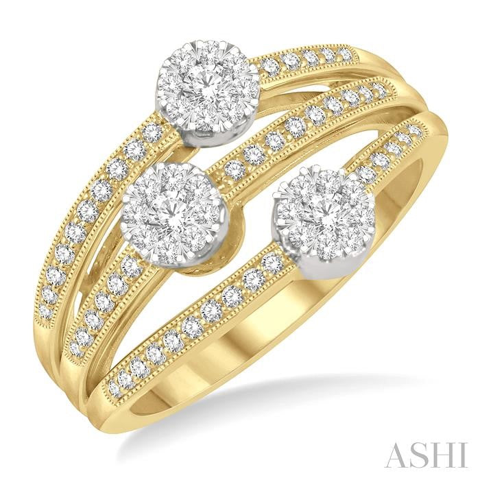 ASHI Round Shape Lovebright Diamond Fashion Ring 361N4PPFGYW