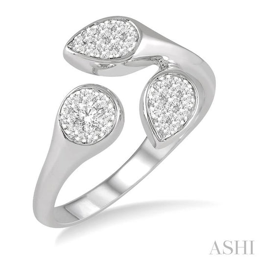 ASHI Mixed Shape Lovebright Diamond Fashion Open Ring 361P5PPTGWG