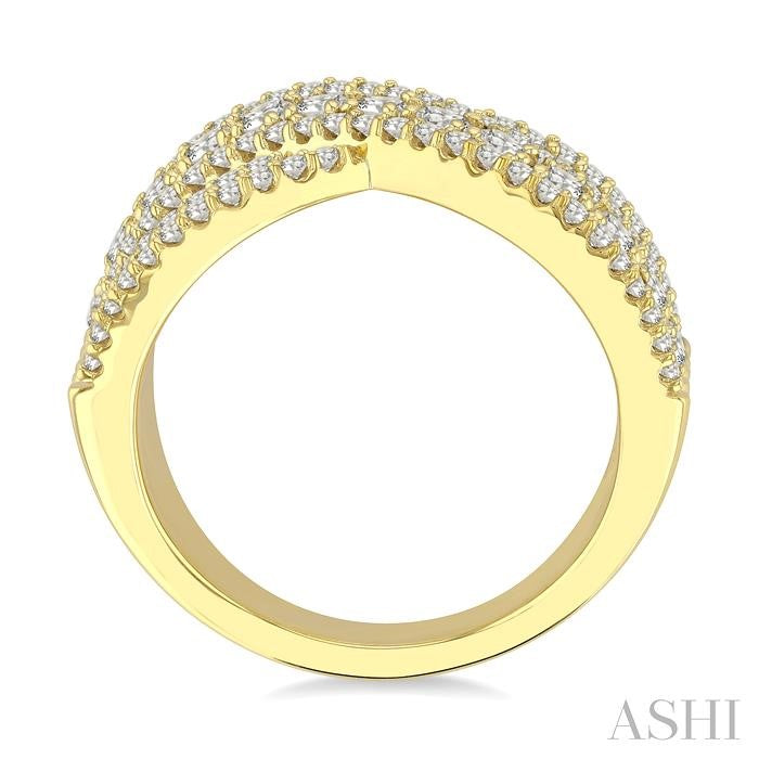 ASHI Criss Cross Bold Diamond Fashion Band 361X1PPFGYG