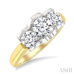 ASHI 3 Stone Diamond Fashion Ring 361Y0PPFGYW-1.5