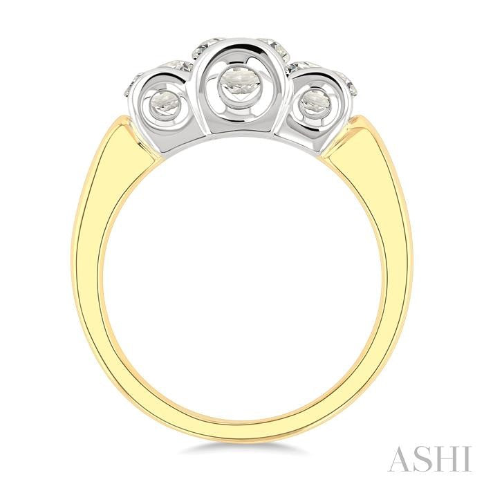 ASHI 3 Stone Diamond Fashion Ring 361Y0PPFGYW-1.5