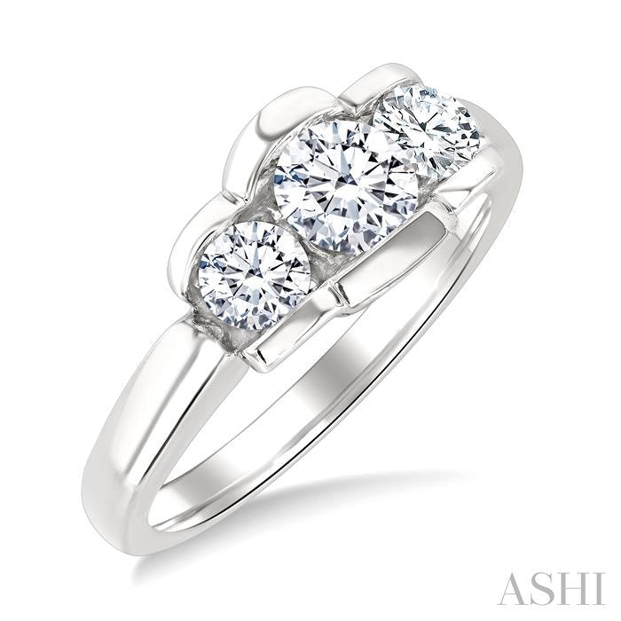 ASHI 3 Stone Diamond Fashion Ring 361Y1PPFGWG