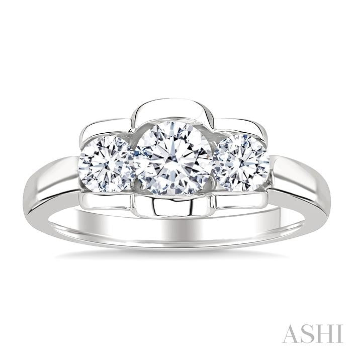 ASHI 3 Stone Diamond Fashion Ring 361Y1PPFGWG
