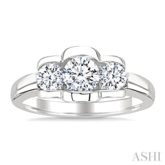 ASHI 3 Stone Diamond Fashion Ring 361Y1PPFGWG