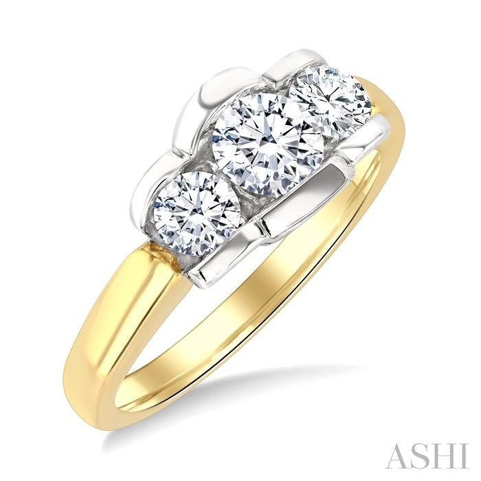 ASHI 3 Stone Diamond Fashion Ring 361Y1PPFGYW