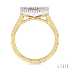 ASHI Heart Shape Fluted Diamond Fashion Ring 362H8PPTGYW-HT