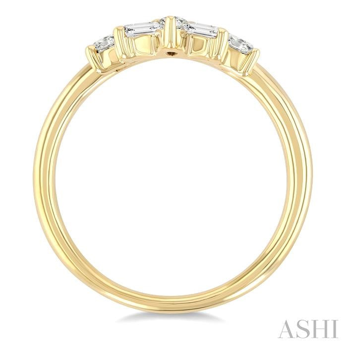 ASHI Chevron Mixed Shape Diamond Fashion Ring 362X5PPFHYG