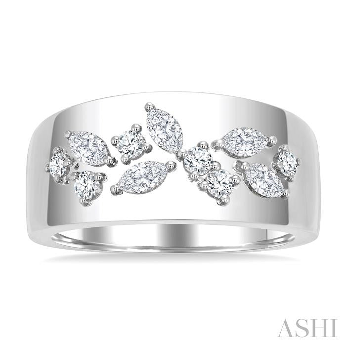 ASHI Diamond Fashion Wide Band 363V3PPFGWG