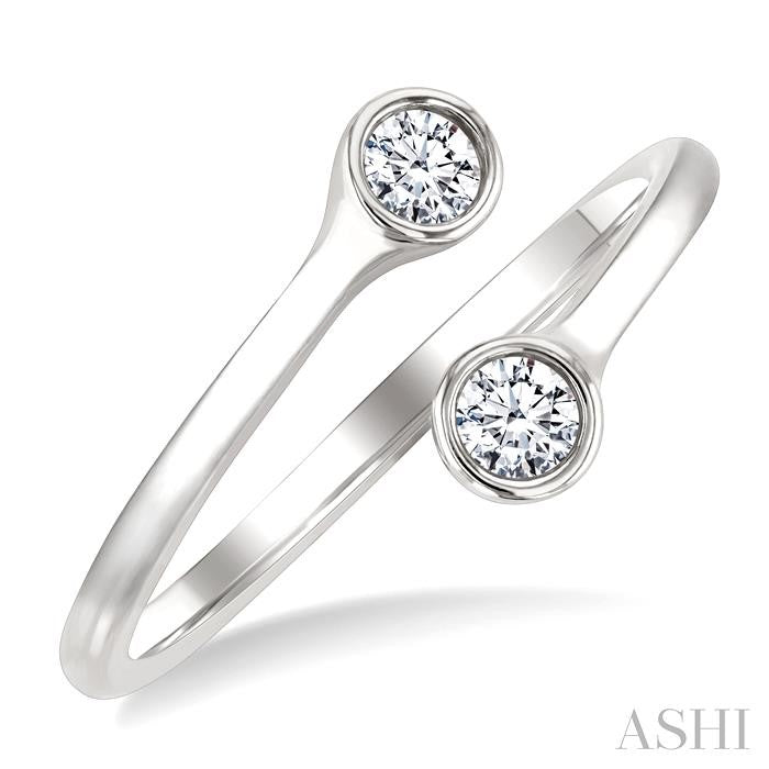 ASHI Round Shape Bezel Coil Diamond Fashion Ring 363W7PPFGWG-RD