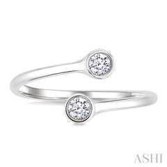 ASHI Round Shape Bezel Coil Diamond Fashion Ring 363W7PPFGWG-RD