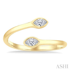 ASHI Marquise Shape Bezel Coil Diamond Fashion Ring 363W7PPFGYG-MQ