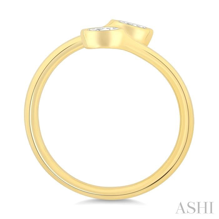 ASHI Marquise Shape Bezel Coil Diamond Fashion Ring 363W7PPFGYG-MQ