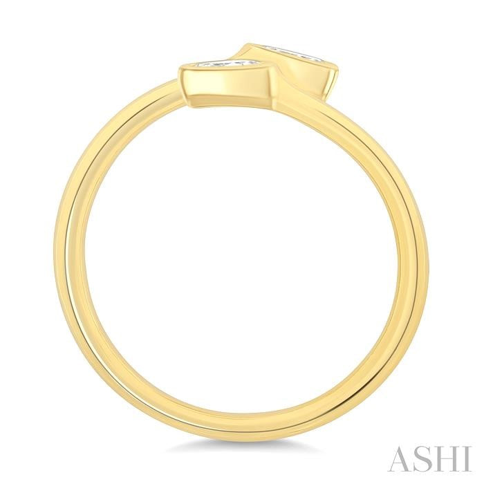 ASHI Emerald Shape Bezel Coil Diamond Fashion Ring 363W7PPFGYG-OC