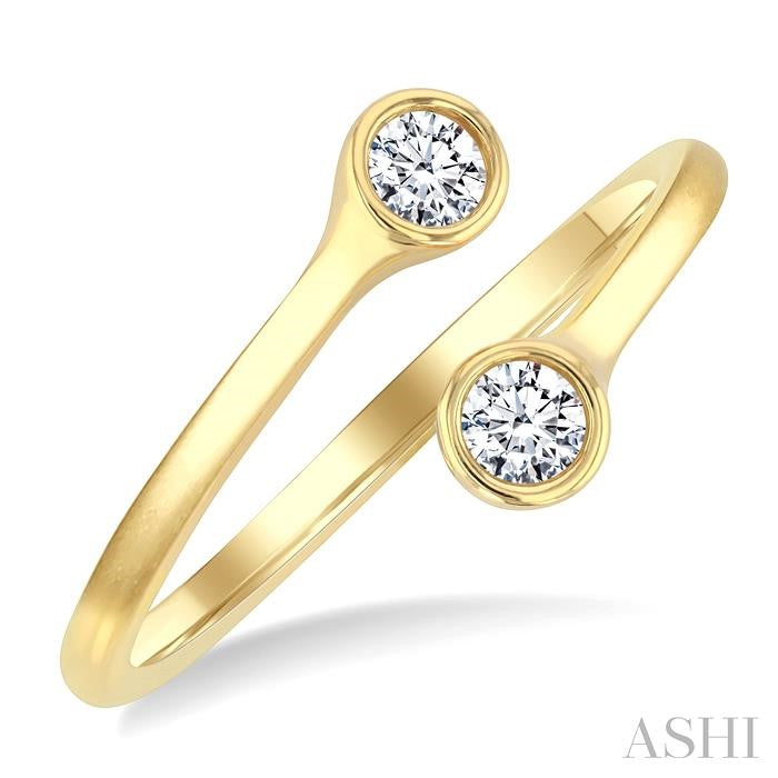 ASHI Round Shape Bezel Coil Diamond Fashion Ring 363W7PPFGYG-RD