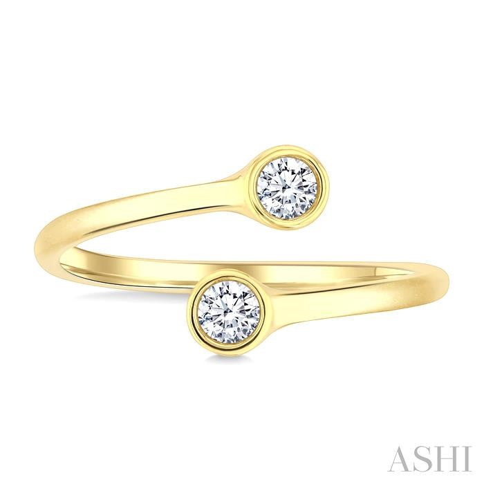 ASHI Round Shape Bezel Coil Diamond Fashion Ring 363W7PPFGYG-RD