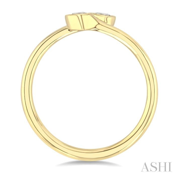 ASHI Round Shape Bezel Coil Diamond Fashion Ring 363W7PPFGYG-RD
