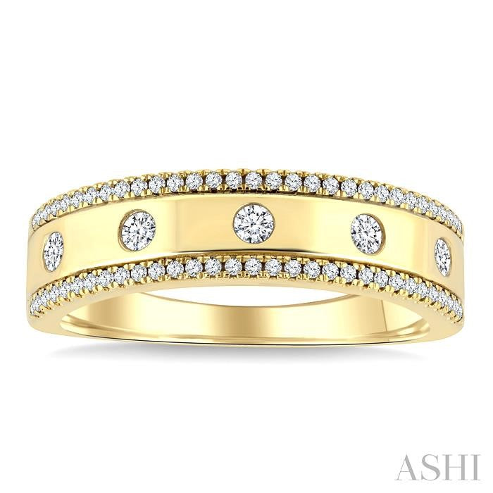 ASHI Flush Set Diamond Fashion Band 363Y5PPFGYG