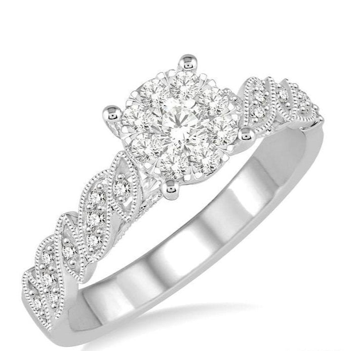 Parkplace Jewelers Round Shape Lovebright Diamond Engagement Ring 131C4PPFVWG-LE
