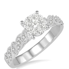 Parkplace Jewelers Round Shape Lovebright Diamond Engagement Ring 131C4PPFVWG-LE