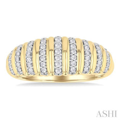 ASHI Ribbed Diamond Fashion Dome Ring 364H7PPTGYG
