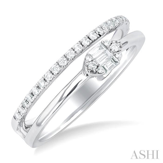 ASHI Marquise Shape Double Row Fusion Diamond Ring 364P6PPTGWG-MQ