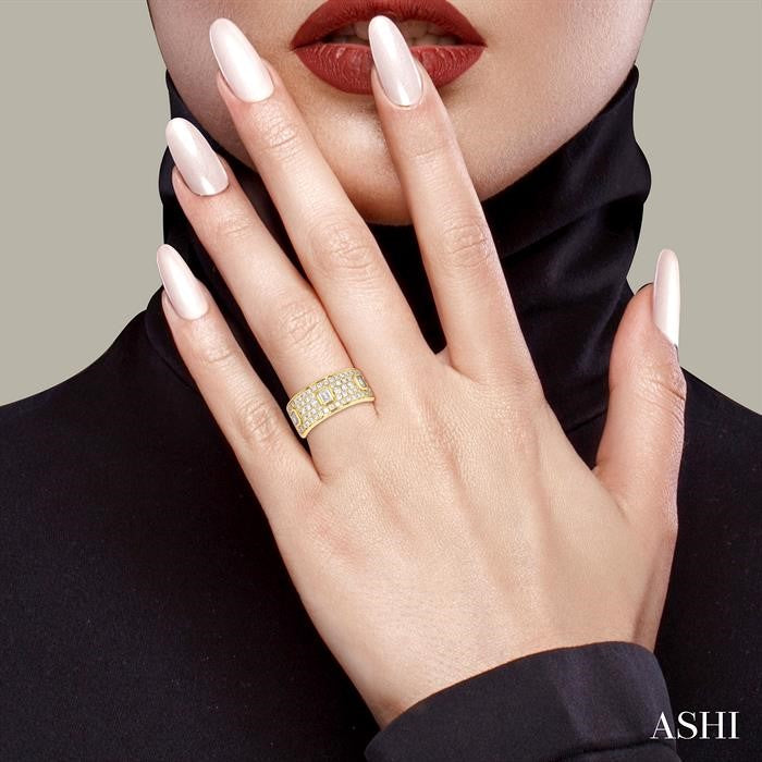 ASHI Bold Diamond Fashion Wide Band 364V0PPFGYG-1.50