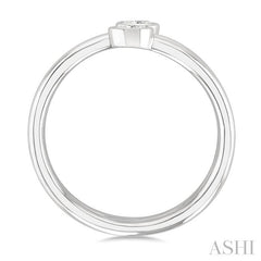 ASHI Oval Shape Bezel Double Coil Diamond Fashion Ring 364W7PPFGWG-OV