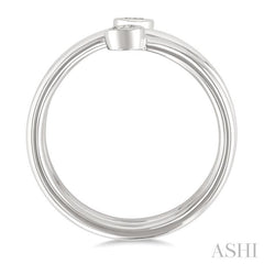 ASHI Round Shape Bezel Double Coil Diamond Fashion Ring 364W7PPFGWG-RD