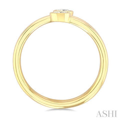 ASHI Oval Shape Bezel Double Coil Diamond Fashion Ring 364W7PPFGYG-OV