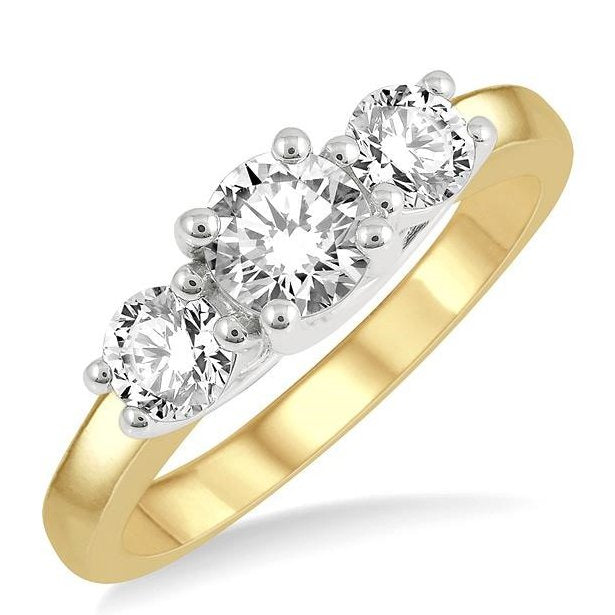 Parkplace Jewelers Round Shape Past Present & Future Diamond Engagement Ring 30411PPFGYW